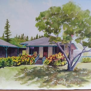 Watercolor Lanai plantation house