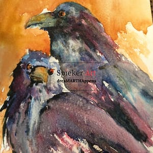 Two crows hanging out together