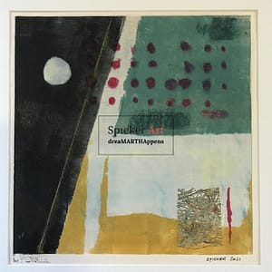 abstract,  black , white blur and magenta mono print