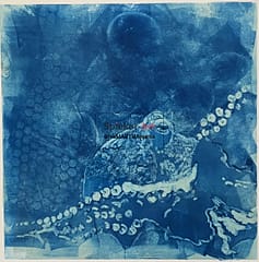 monotype of an octopus