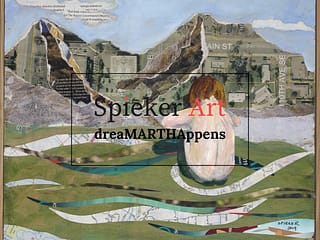 painting of young giri playing in the collage of water