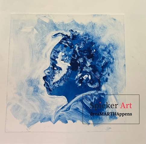 monotype portrait of Elijah