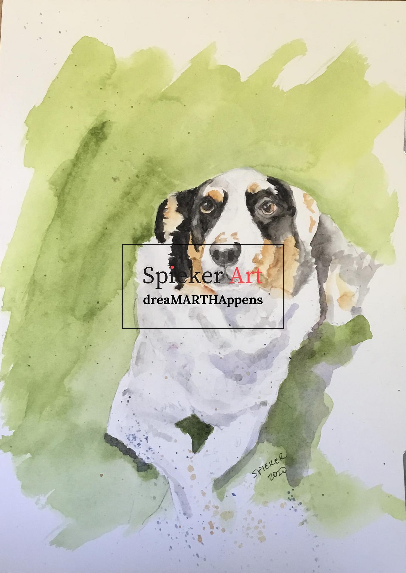 pet portrait, dog watercolor