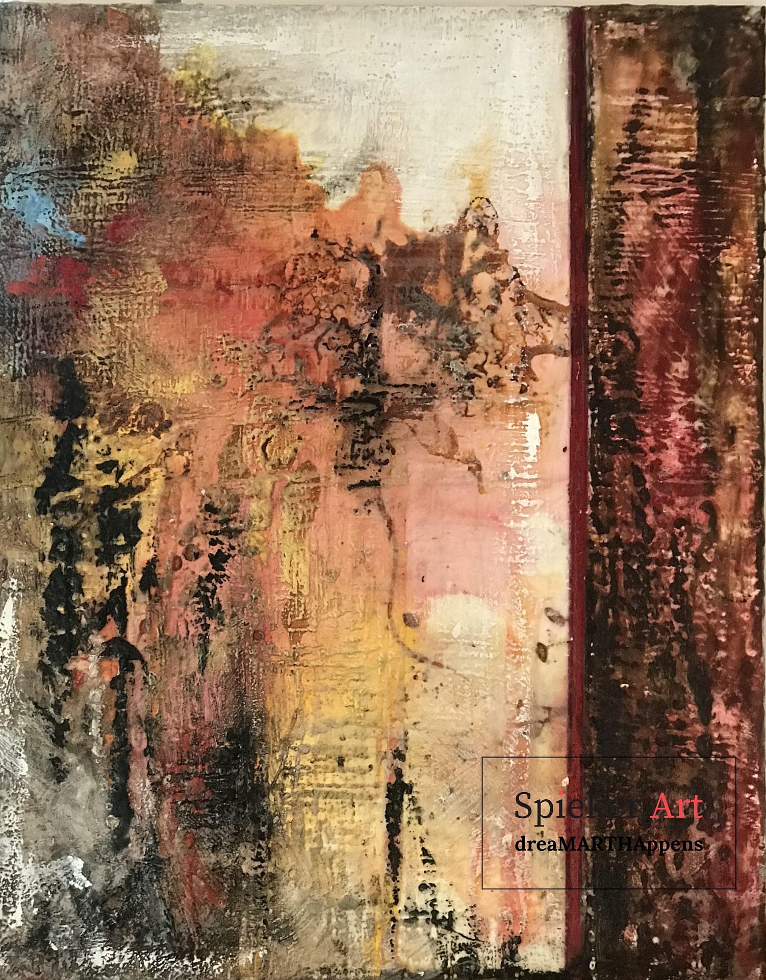 Abstract encaustic
